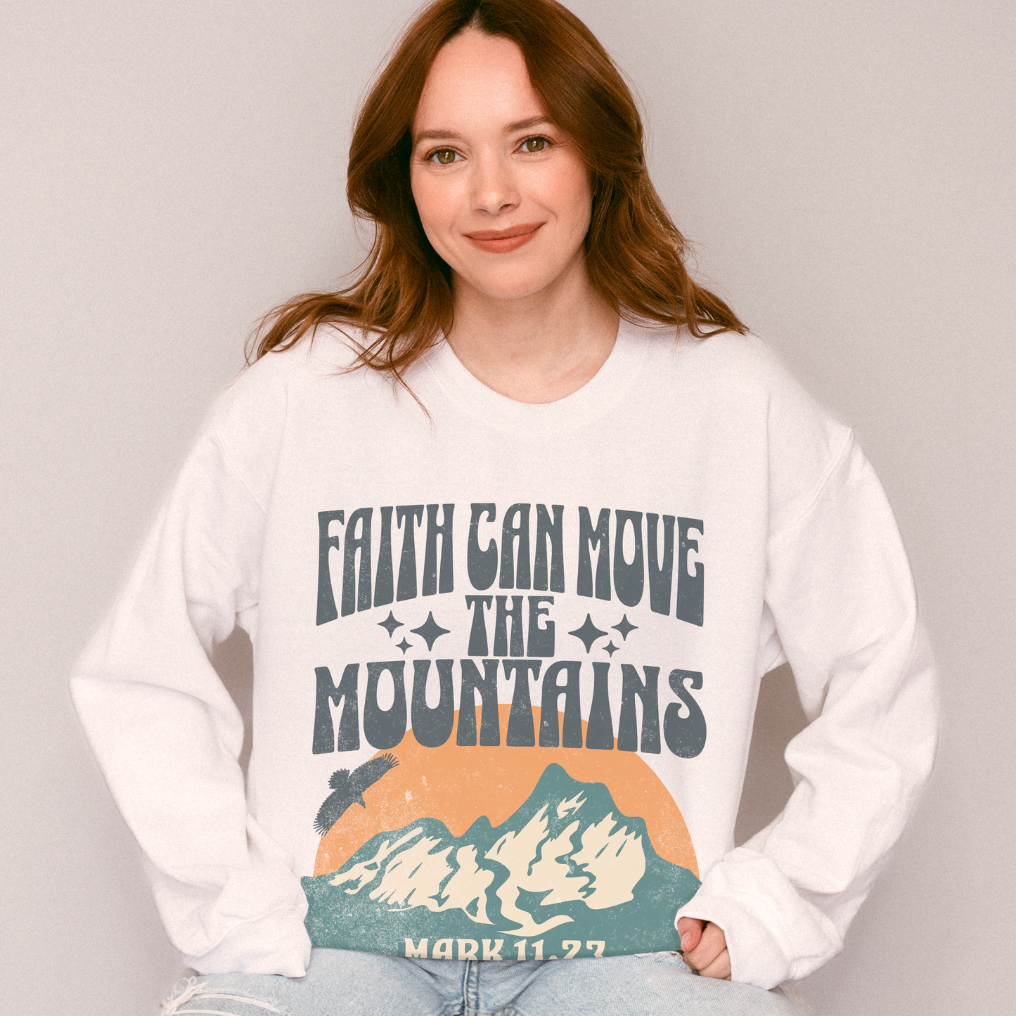 Faith Can Move Mountains Crewneck Sweatshirt