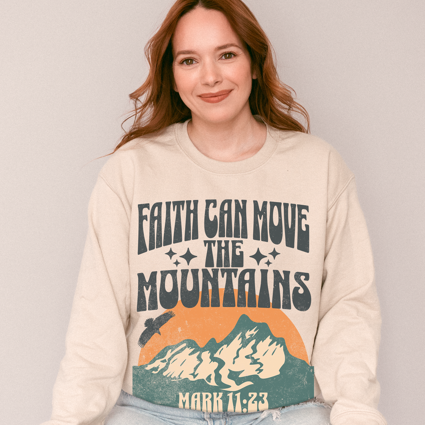 Faith Can Move Mountains Crewneck Sweatshirt