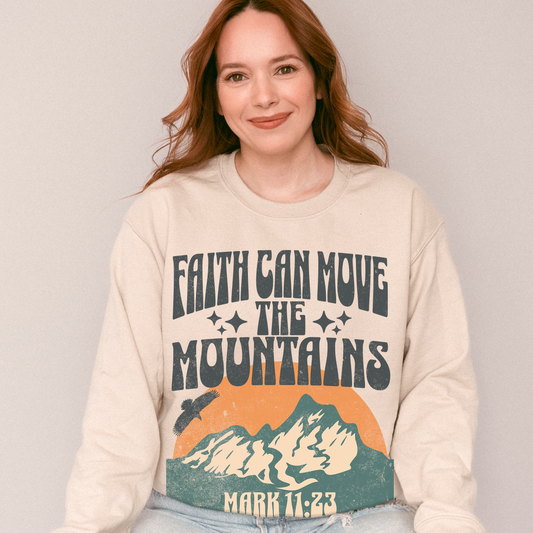 Faith Can Move Mountains Crewneck Sweatshirt