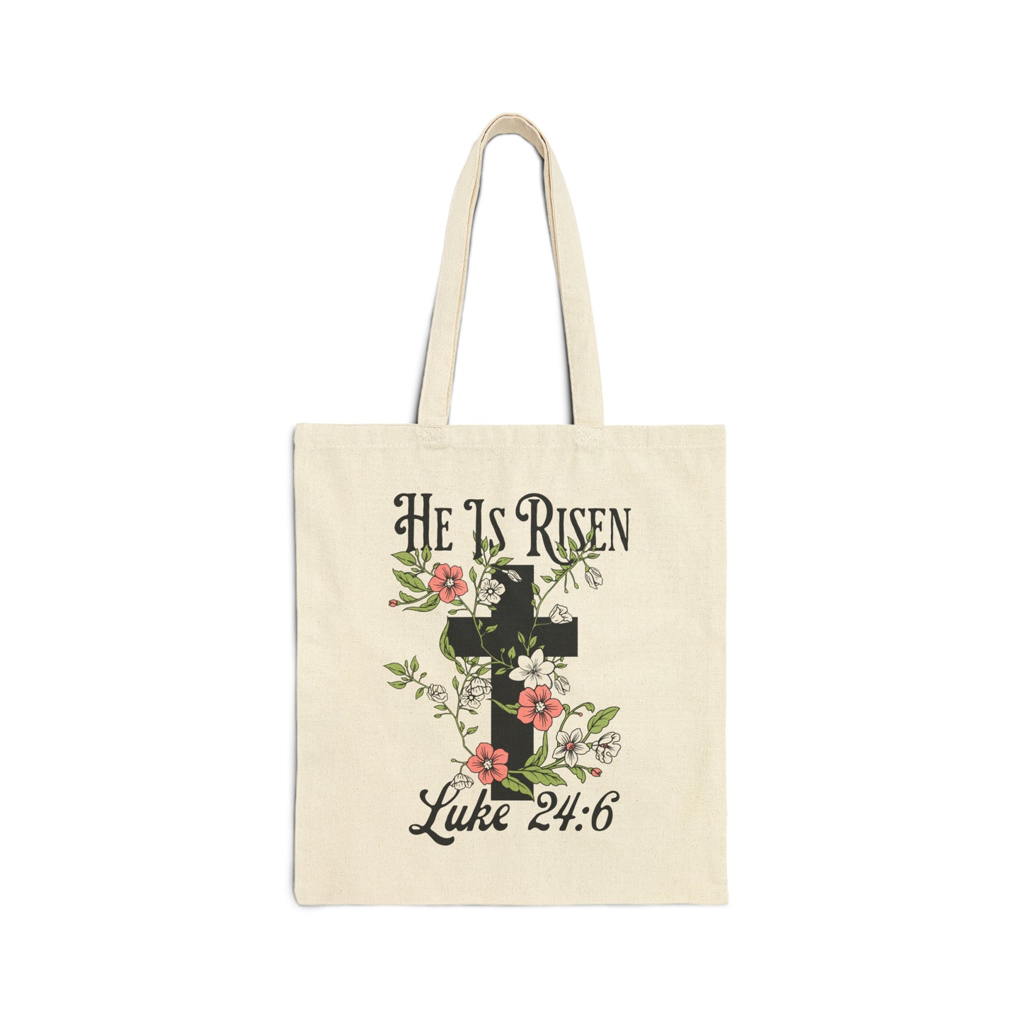 He Is Risen Cotton Canvas Tote Bag