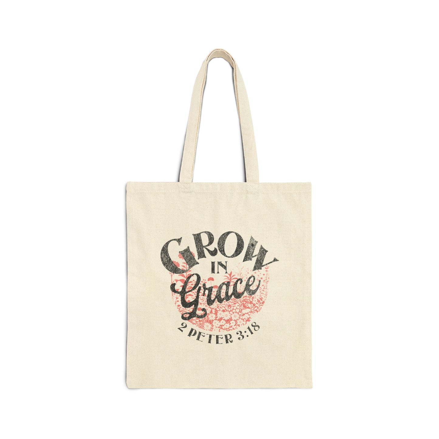 Grow In Grace Cotton Canvas Tote