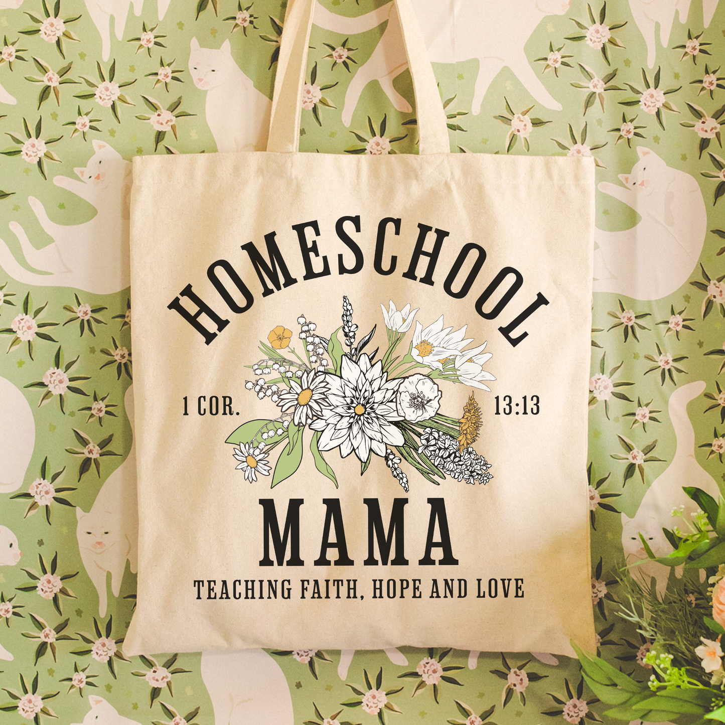 Homeschool Mama Christian Tote Bag