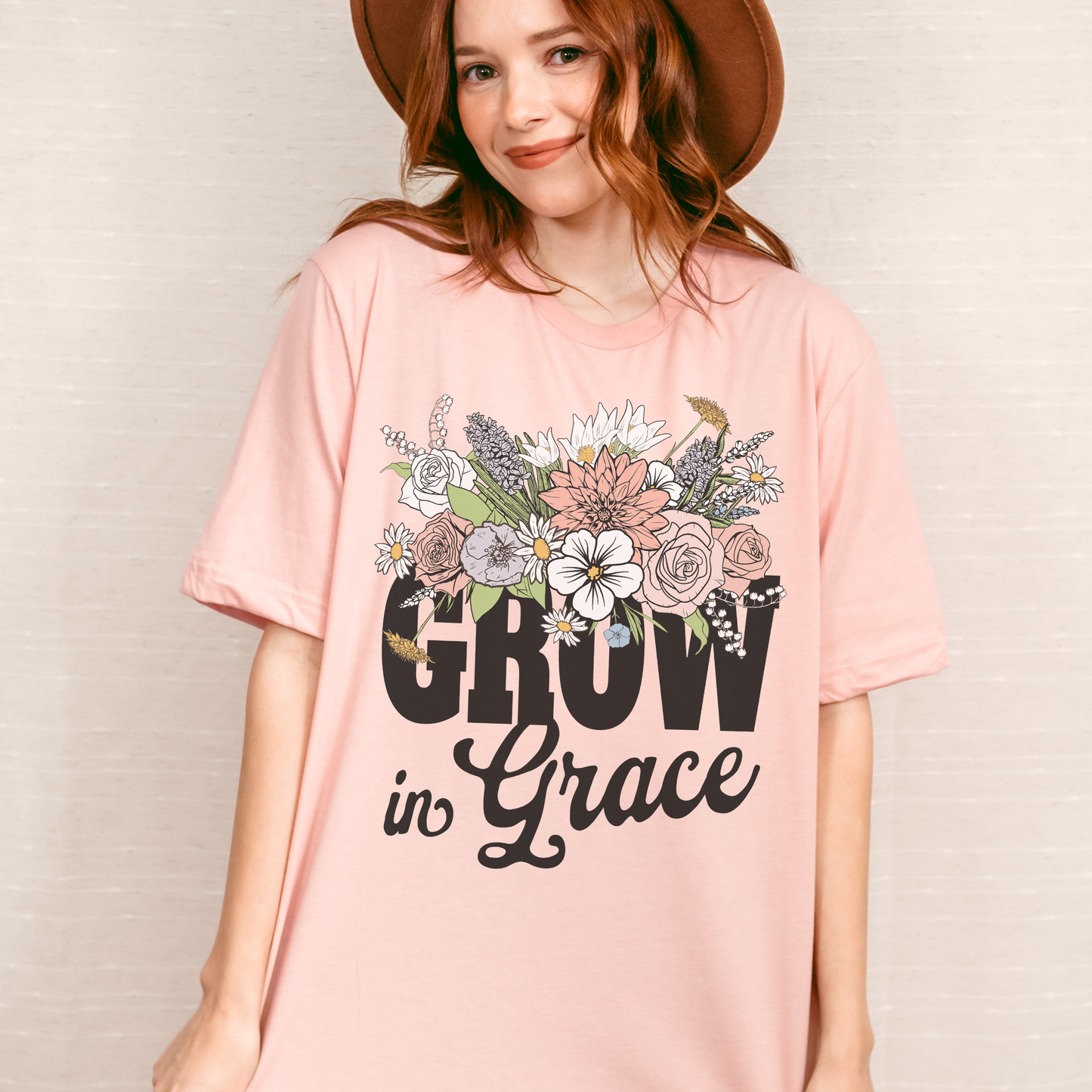 Grow In Grace Floral Unisex Tee